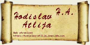 Hodislav Atlija vizit kartica